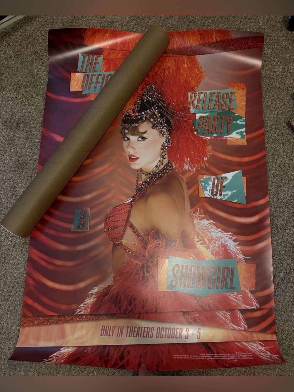 TAYLOR SWIFT: OFFICIAL RELEASE PARTY OF A SHOWGIRL -Original 27x40 Movie Poster
